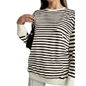 VIMAL JONNEY Women Striped T-Shirt || T-Shirt for Women || Full Sleeve T Shirt || T-Shirt-VIMAL640527