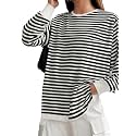 VIMAL JONNEY Women Striped T-Shirt || T-Shirt for Women || Full Sleeve T Shirt || T-Shirt-VIMAL640527