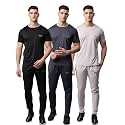 Mack Jonney Dryfit Solid Lycra Tracksuit Co-ord Sets for Men (Pack of 3)-DRYFIT_T_D10_BLK_GRY_L.GRY_06-P