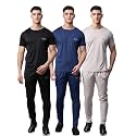 Mack Jonney Dryfit Solid Lycra Tracksuit Co-ord Sets for Men (Pack of 3)-DRYFIT_T_D10_BLK_BLU_GRY_06-P