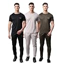 Mack Jonney Dryfit Solid Lycra Tracksuit Co-ord Sets for Men (Pack of 3)-DRYFIT_T_D10_BLK_GRY_L.GRY_06-P