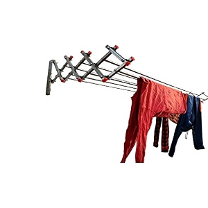 vimart cloth stand for balcony 7 pipe 45 feet 54 inch wall mountedminimizerfolding rack