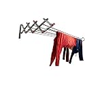 VIMART Cloth Stand For Balcony 7 PIPE 4.5 FEET (54 INCH) Wall Mounted/Minimizer/Folding Rack