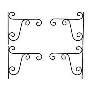 go hooked vime metal pot amp planter hanger wall hooks black pack of 4