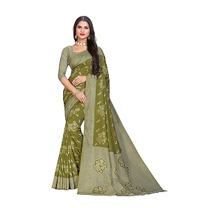 Vimla Womens Kanjivaram Silk Uniform Saree and