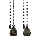 Vinaco 2 Pcs 12" Bronze Ceiling Fan Pull Chain Extension Adjustable Length