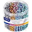 Vinaco Color Stripe Large Paper Clips, 100 Pcs 2", Rustproof Office Use