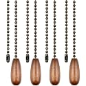 Vinaco 4 Pcs 13" Wood Ceiling Fan Pull Chain Extension, Adjustable Length