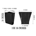 High Density Polyethylene Grow Plant Nursery Bags (15x16 Inch, Black, Pack of 100)