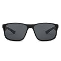 Vincent Chase By Lenskart | Grey Black Full Rim Rectangle Stylish Sunglasses | Polarized and UV Protected | For Men and Women | Large - VC S14120