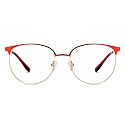 VINCENT CHASE EYEWEAR Zero Power Bluecut & Antiglare Computer Eyeglasses For Eye Protection And Strain | Full Rim Round | Women | Medium | VC E14928
