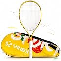 VINEX VTEC T200 Tennis Racquet with Cover (Pack of 1) | 68 cm Aluminium Tennis Racket | Lightweight 260 g | Grip Size 6 | Two-Piece Strung Racquet with Carrying Bag | for Teens & Adults