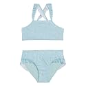 vineyard vines Girls' Ruffle High Neck Two Piece