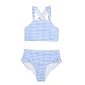 vineyard vines Girls' Ruffle High Neck Two Piece