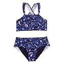 vineyard vines Girls' Ruffle High Neck Two Piece