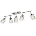 5 Light Track Lighting Kit with Rotatable Head, Brushed Nickel Finish Directional Spotlight Fixture Directional Spotlight