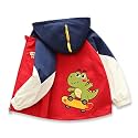 Vinmin Little Boys Hooded Jacket Lightweight Cartoon Cute Spring Fall Coat