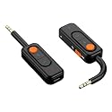 Vinmooog Bluetooth 5.4 Adapter, Car Bluetooth Receiver & Transmitter, 3.5mm AUX, Low Latency, High Sound Quality, Up to 10m Range, Compatible with Smartphone, Laptop, Smart TV