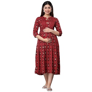 Vinnys Creation Womens Cotton Maternity Kurti