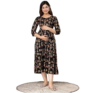 Vinnys Creation Womens Cotton Maternity Kurti