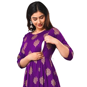 Vinnys Creation Womens Cotton Maternity Kurti