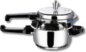 VINOD 18/8 Regular Outer Lid 5 L Induction Bottom Pressure Cooker (Stainless Steel)