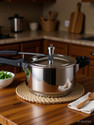VINOD 18/8 Stainless Steel Splendid Plus 5.5 L Induction Bottom Pressure Cooker (Stainless Steel)