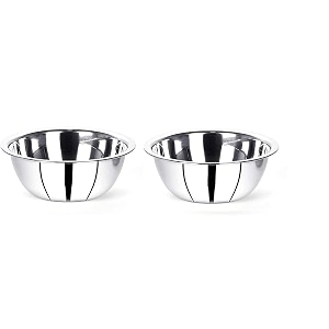 vinod mixing and serving donga stainless steel bowl set 500ml 800ml