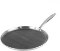 VINOD Platinum Triply HexaShield Design Stick-Resistant Surface | Metal Spatula Safe Tawa 28 cm diameter (Triply, Stainless Steel, Non-stick, Induction Bottom)