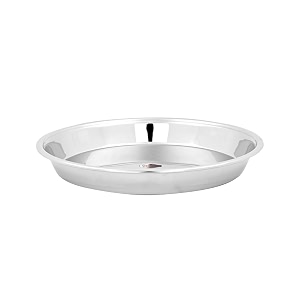vinod stainless steel heavy parat  steel parat for dough flour kneeding ex-large - 43 cms