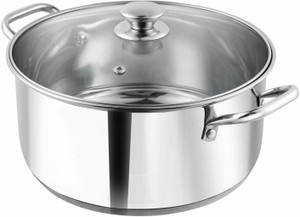 VINOD Stainless Steel Roma Saucepot with Glass