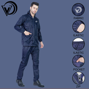 vinsano Solid Men Women Rain Suit
