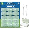 VINSULLA Orthodontic Wax Strips, Mint Pre‑sized Dots,Safe All Ages,15 Packs