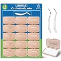 VINSULLA Orthodontic Wax Strips,Mint Pre‑sized Dots,Safe All Ages,15 Packs