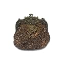 CORIOS Vintage 1920s Beaded Evening Bag Pearl Clutch Bag for Women Bridal Wedding Purse Sequin Rhinestone Handbag