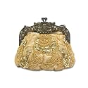 CORIOS Vintage 1920s Beaded Evening Bag Pearl Clutch Bag for Women Bridal Wedding Purse Sequin Rhinestone Handbag