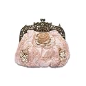 CORIOS Vintage 1920s Beaded Evening Bag Pearl Clutch Bag for Women Bridal Wedding Purse Sequin Rhinestone Handbag