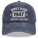 Vintage 1954 1953 1952 1951 1950 1949 1948 1947 1946 1945 Limited Edition Adjustable Embroidered Baseball Cap