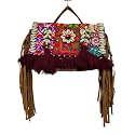 Vintage Banjara Embroidered assorted Patchwork Design Handbag with Tassels for Girls & Women with sling