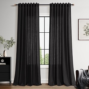 Nanspring Extra Long Linen Curtains 120 Inch