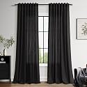 Nanspring Extra Long Linen Curtains 120 Inch