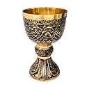 Vintage Chalice Medieval Goblet | 1x Solid Brass Red Wine Glass Cups of Royal King Arthur - Renaissance, Birthday Gifts Christmas Wedding Anniversary Novelty Ceremonial Drinkware (Duke Goblet)
