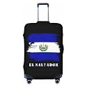 Vintage El Salvador Flag Luggage Cover Men Women Washable Elastic Anti-Scratch Suitcase Protector Covers For Luggage Travel Fits 18-32 Inch Case Medium
