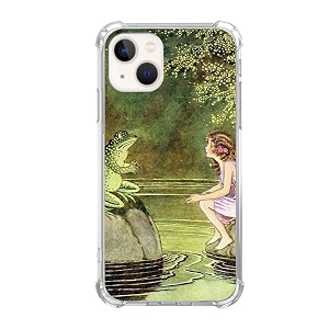 vintage fairy and frog case for iphone 14hippie aesthetic toad and fairy cover fit for iphone 14 for women girlsunique design tpu bumper protective cover case