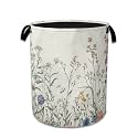 Vintage Floral Laundry Basket Collapsible Laundry Hamper with Handle, Oxford Clothes Storage Bin for Bathroom Bedroom Room Decor, Gift Basket 16" X 20.8"