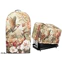 Vintage Flower Hummingbird 2 Pcs Kitchen Appliance Dust Covers with Drawstring Hem for Countertop Stand Mixer Food Processor Blender and Toaster Maker Oven Protector Covers