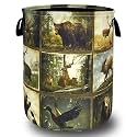 RetroForest Animal Laundry Basket Oxford Cloth Foldable Hamper 18.9x16.5 In