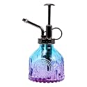 Glass Watering Can Spray Bottle with Metal for Garden Bonsai