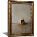 Vintage Gold Framed Christian Jar Still Life Wall Art, Mid Century Kitchen Alabaster Jar Canvas Prints, Mary Anoints Jesus Wall Decor, Retro Style Pottery Jar Poster Artwork for Church Prayer Room Home Decration, 9x11in