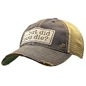 VINTAGE LIFE But did You Die Vintage Distressed Trucker Cap, Navy Blue, Adult Headwear Accessories